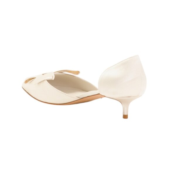 SOMETHING BLEU Beige Made In Italy Cliff Pumps - Picture 2 of 3